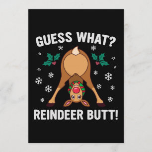 Convites Adivinhe o que é a piada de Natal do traseiro de r