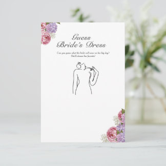 Convites Adivinhe o Vestido Jogo Floral de Chuveiro de Noiv