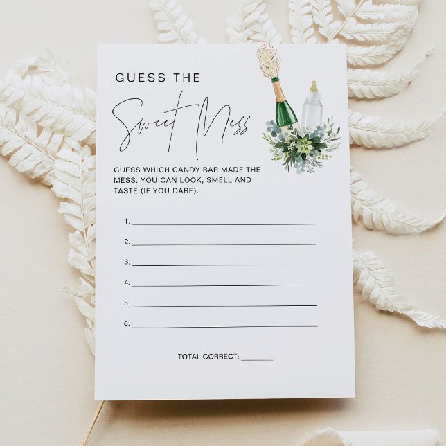 Convites Adivinhem o jogo da doçura - Garrafas (Criador carregado)