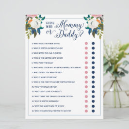 Convites Adivinhem quem Mamãe ou jogo de Chá de fraldas de