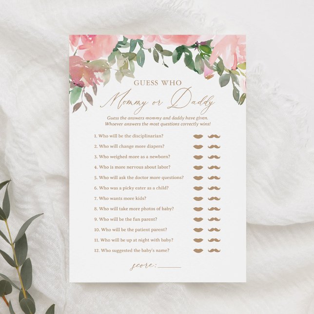 Convites Adivinhem quem Mamãe ou jogo de Chá de fraldas do  (Criador carregado)