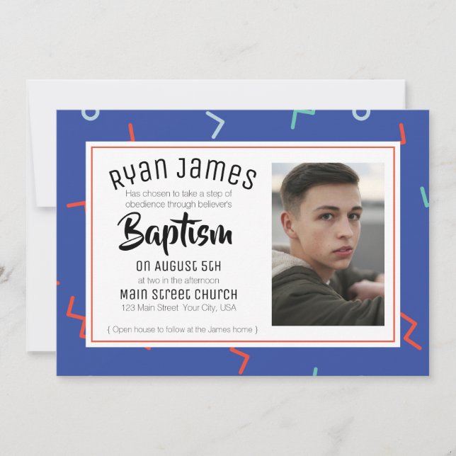 Convites Adolescente Retroativo/Batismo Adolescente (Frente)