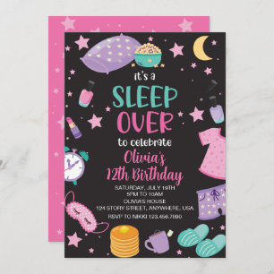 Convites Adolescente roxo, cor-de-rosa, de escavação