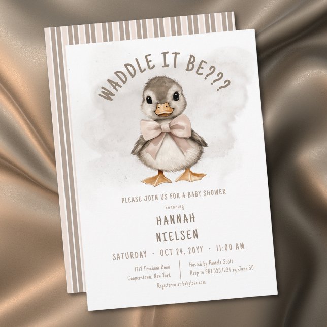 Convites Adorable Duckling Waddle It Be Baby Shower (Adorable Duckling Waddle It Be Baby Shower Invitation)
