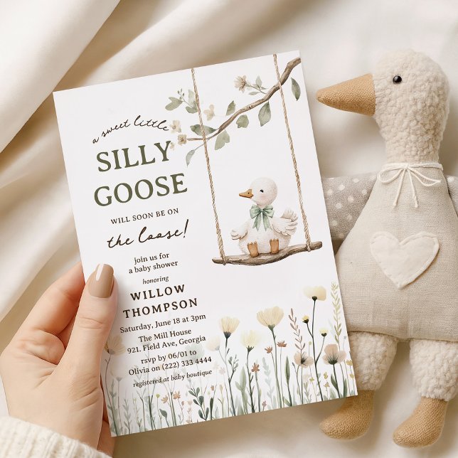 Convites Adorable Silly Goose Baby Shower (Criador carregado)