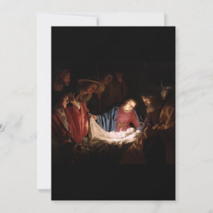 Convites Adoração dos Pastores por Honthorst