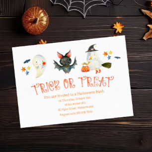 Convites Adoráveis Amigos "Trick or Tratat" Halloween