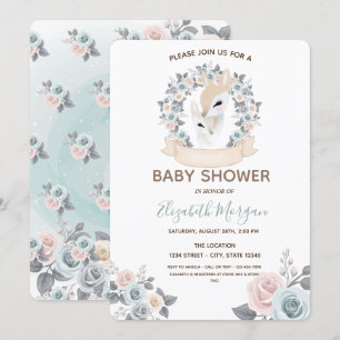 Convites Adoráveis Renaquinhos Bebê Flores Chá de Bebê