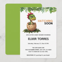 Adorável Bebê Dinossauro Kawaii Eclodindo