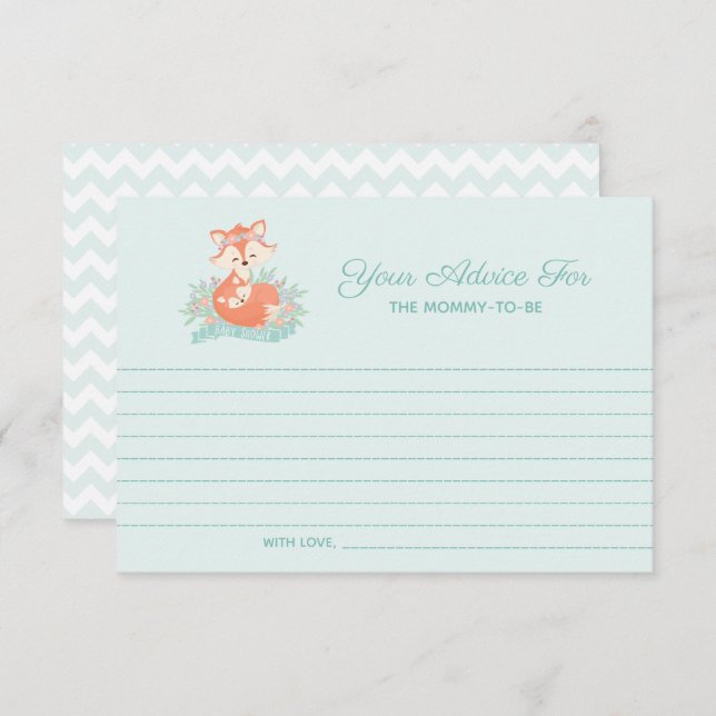 Convites Adorável conselho de Chá de fraldas da Mãe e Bebê  (Frente/Verso)