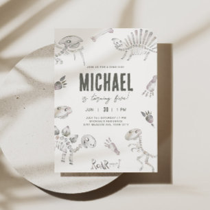 Convites Adorável Dino Dig Birthday