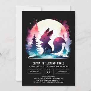 Convites Adorável Fantasy Wolf Birthday