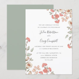 Convites Adorável punhado de flores pequenas escamosas Casa