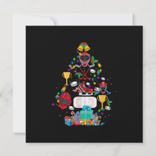Convites Adorno de Natal de Hóquei Bonito Presente Divertid
