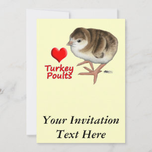 Convites Adoro Poults Turcos!