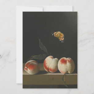 Convites Adriaen Coorte - Vida tranquila com três pêssegos