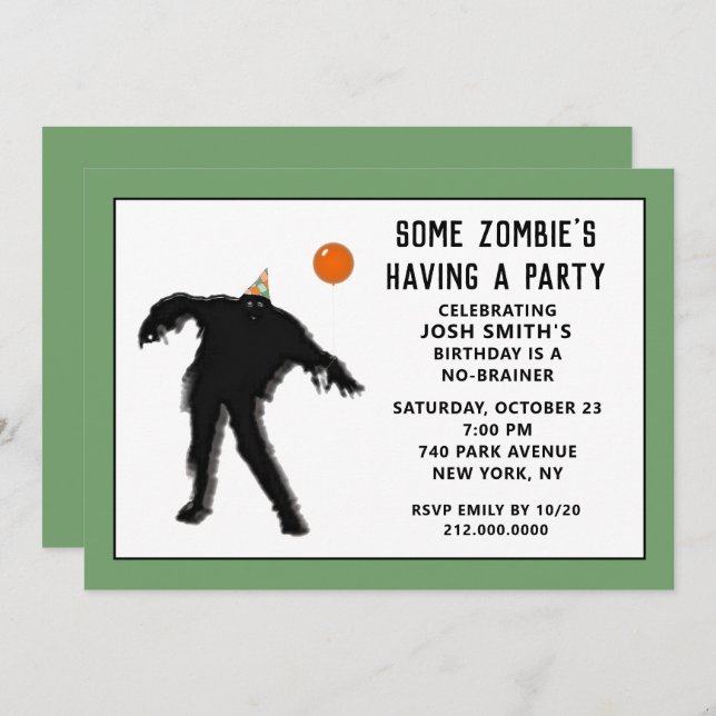 Convites Adulto Engraçado Aniversário (Frente/Verso)