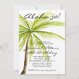Convites Adulto Surprise aniversário de 30 anos Tropical Al