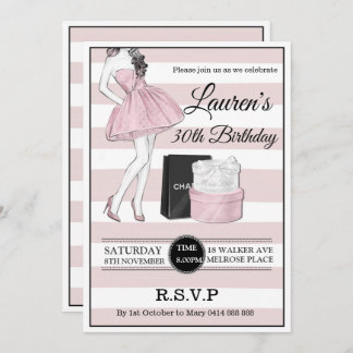 Convites Adultos 30 40º 50º Festa de aniversário de champan