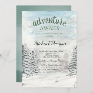 Convites Adventure Aguarda Baixa de Neve na Floresta