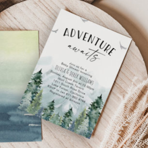 Convites Adventure Aguarda Chá de fraldas