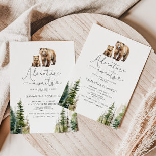 Convites Adventure aguarda chá de fraldas