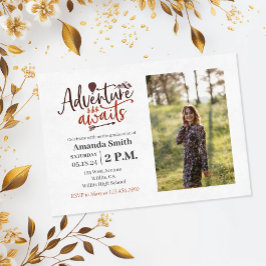 Convites "Adventure Aguarda" Foto de Graduação Exterior