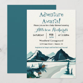 Convites Adventure aguarda montanhas viagem bebê    chuveir