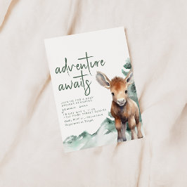 Convites Adventure Aguarda o Chá de fraldas do Tema Woodlan