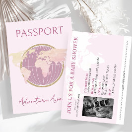 Convites Adventure Aguarda o Viagem do Passport Girl