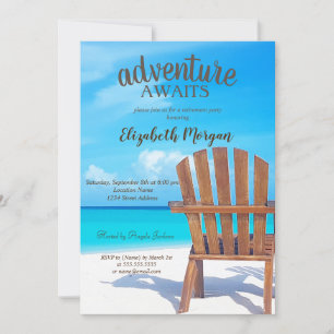 Convites Adventure Awaits Beach Presidente do Partido da Re