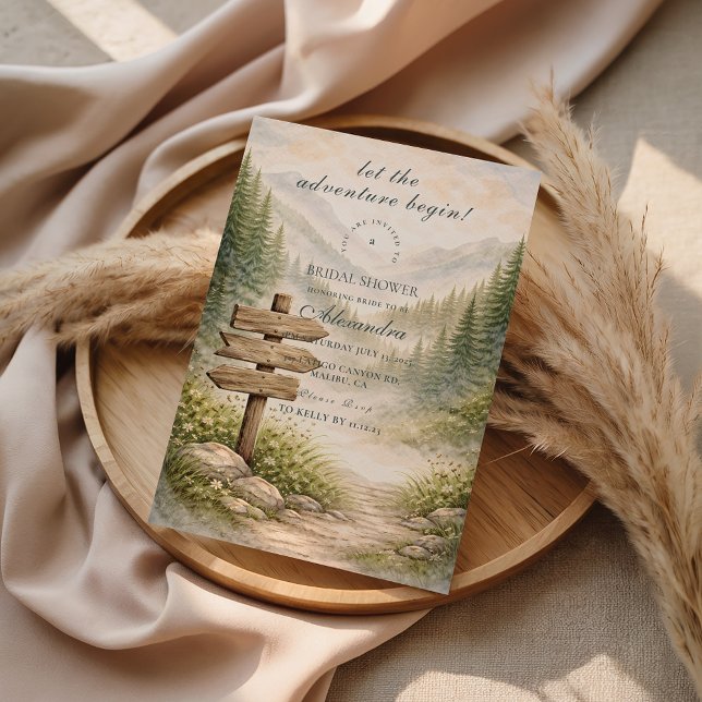Convites Adventure Awaits Bridal Shower (Criador carregado)