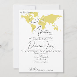 Convites Adventure Begins College Graduation Party