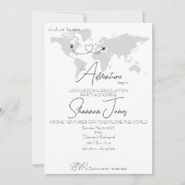 Convites Adventure Begins College Graduation Party