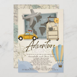 Convites Adventure inicia o Viagem Map Chá de fraldas por e