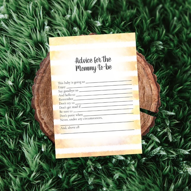 Convites Advertência Amarelo Tan Bunny Para Jogo De Chá De  (Criador carregado)