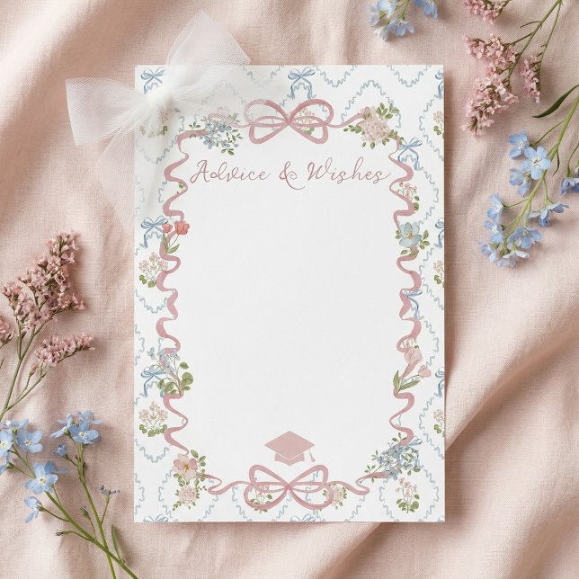 Convites Advice and Whishes Wildflower Graduation Card (Criador carregado)