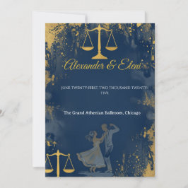 Convites Advogado Dançando Zorba Aquarela Casamento