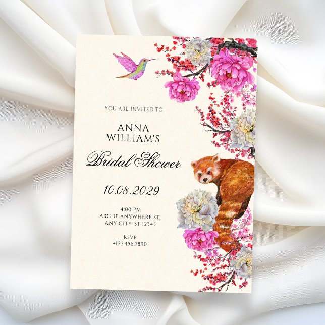 Convites Aesthetic flora fauna spring bridal shower (Criador carregado)