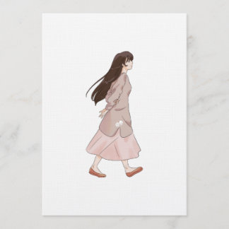 Convites Aesthetic Walking Girl Sticker