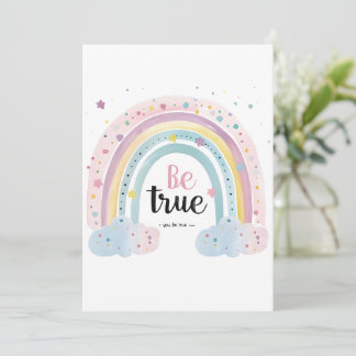 Convites Afirmação de Amor Próprio Cute Pastel Seja Verdade