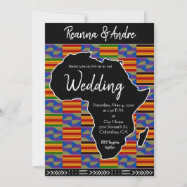 Convites África inspirou o casamento do Kente K48 na África