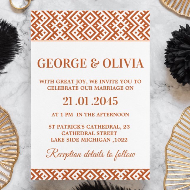 Convites African Print Wedding (Criador carregado)