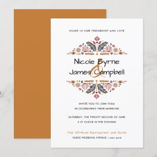 Convites Africana   Casamento Moderno de Ancara
