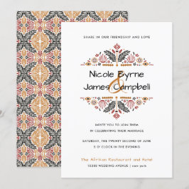 Convites Africana | Casamento moderno de Ancara Kente