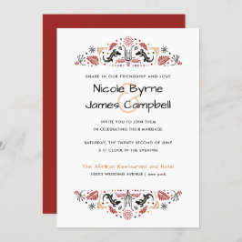 Convites Africana | Casamento moderno de Ancara Lizard