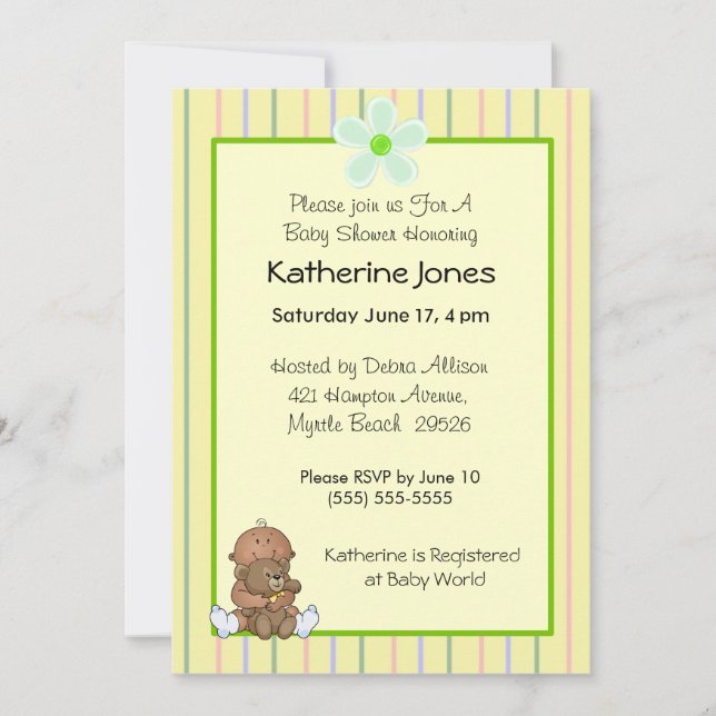 Convites Africanos para Bebês (Frente)