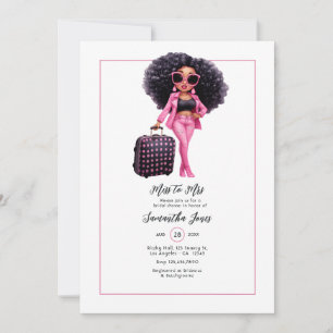 Convites Afro Americano de Senhorita para Senhora Chuveiro