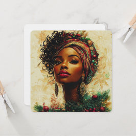 Convites Afrocentric Christmas Queen