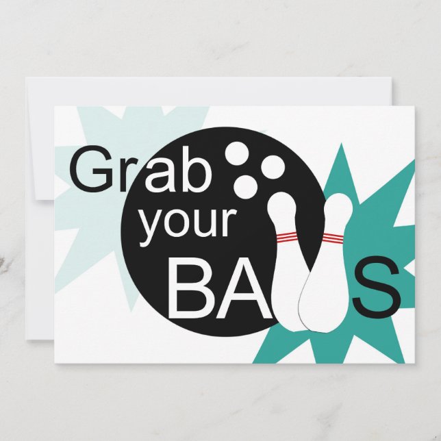 Convites Agarre suas bolas & deixe-nos ir aniversário de (Frente)